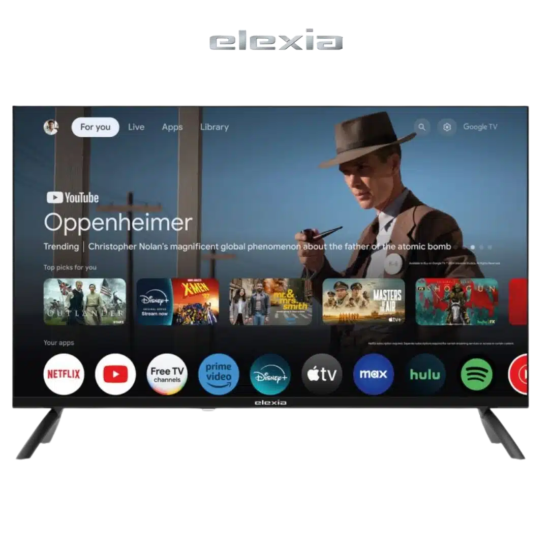 Elexia 55 Smart Tv 4K UHD, Google TV, Dolby Audio, HDR – 55EAUD-E24