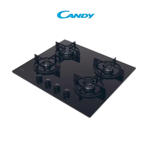 Candy Plaque de Cuisson Gaz – 60cm – 4 Feux– Noir-CVW6BB